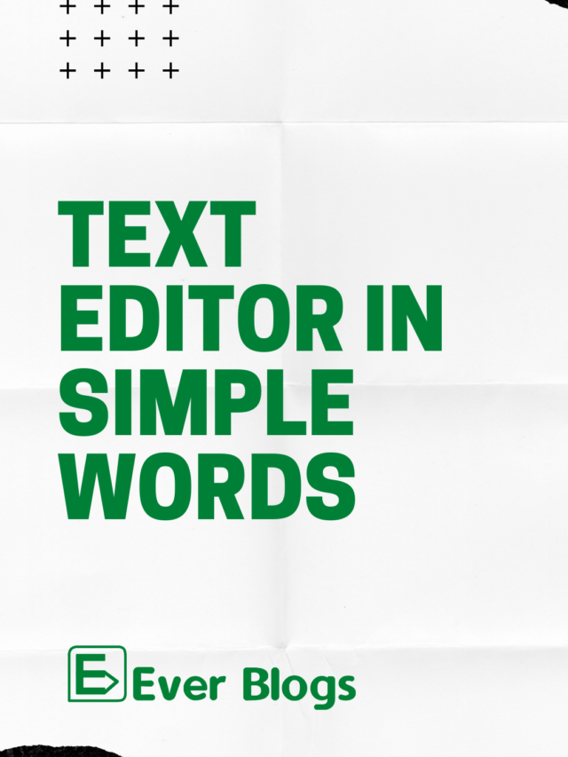 Text Editor in simple words